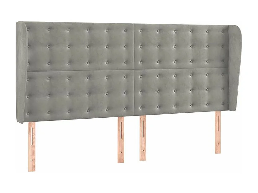 Sommier à lattes de lit matelas et LED Gris clair 180x200