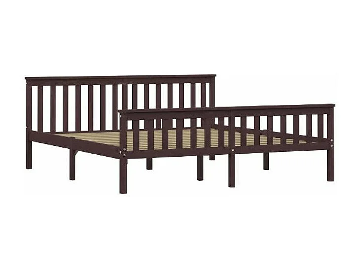 Lit adulte pin massif marron Karibou 180x200