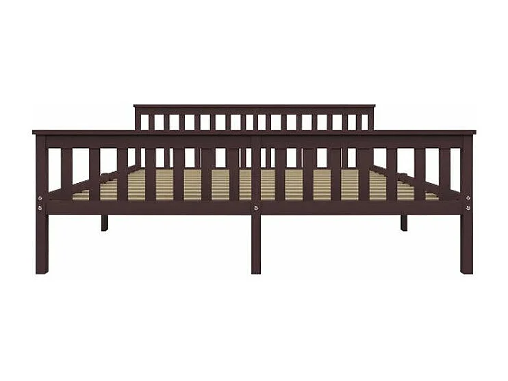 Lit adulte pin massif marron Karibou 180x200