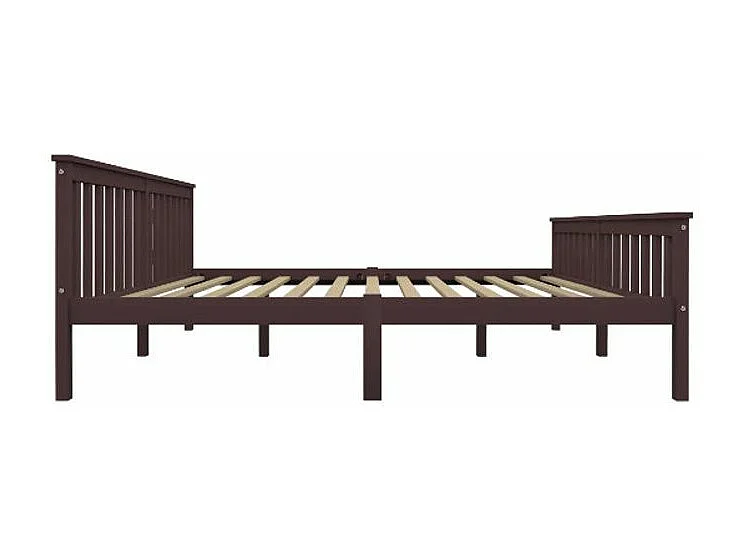 Lit adulte pin massif marron Karibou 180x200