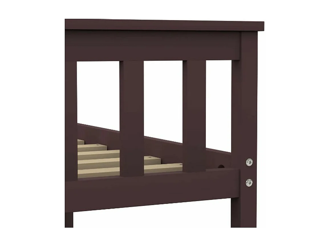 Lit adulte pin massif marron Karibou 180x200