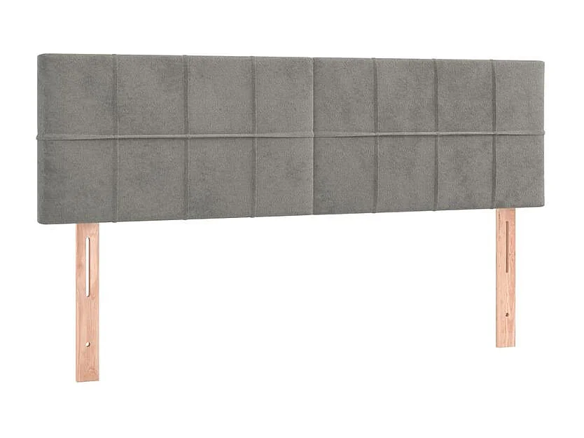 Sommier à lattes de lit et matelas Gris clair 140x200 Velours