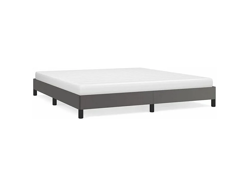 Bedframe kunstleer grijs 180x200 cm
