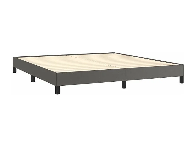 Bedframe kunstleer grijs 180x200 cm