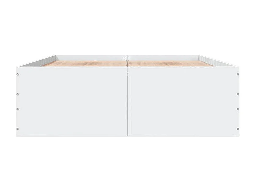 Cadre de lit blanc 135x190 bois d'ingénierie