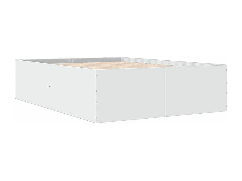 Cadre de lit blanc 135x190 bois d'ingénierie