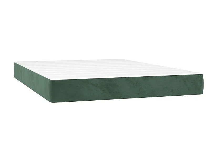 Sommier à lattes de lit avec matelas LED Vert foncé 140x190