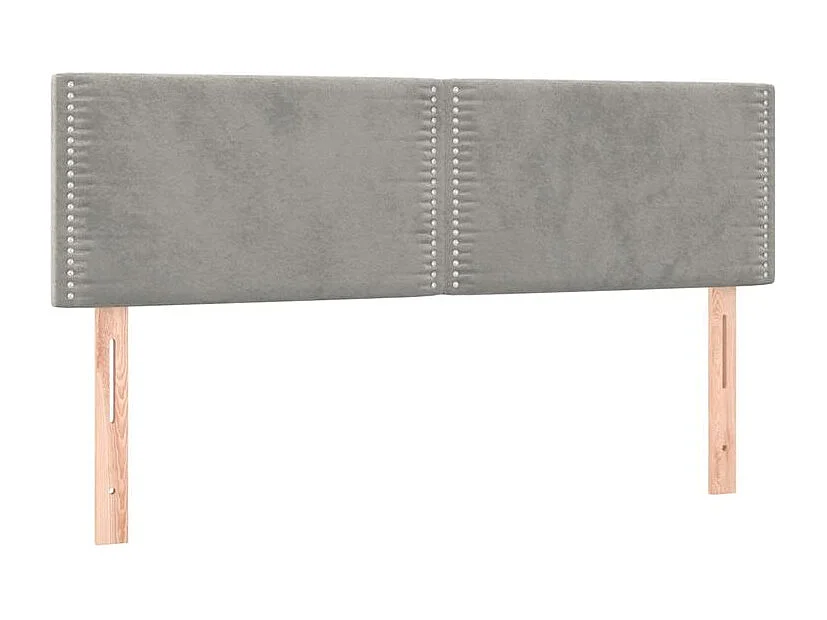 Sommier à lattes de lit et matelas Gris clair 140x200 Velours