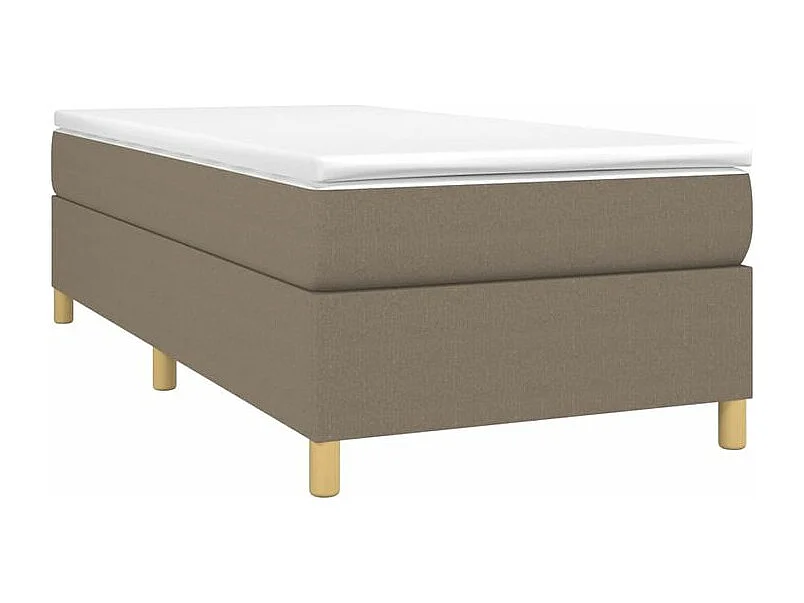 Sommier à lattes de lit avec matelas Taupe 90x200 Tissu