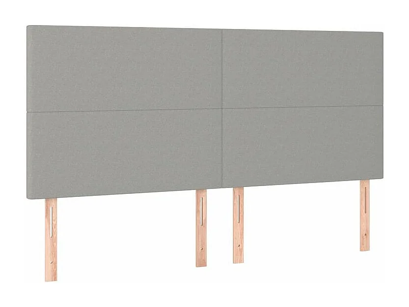 Sommier à lattes de lit avec matelas Gris clair 160x200 Tissu