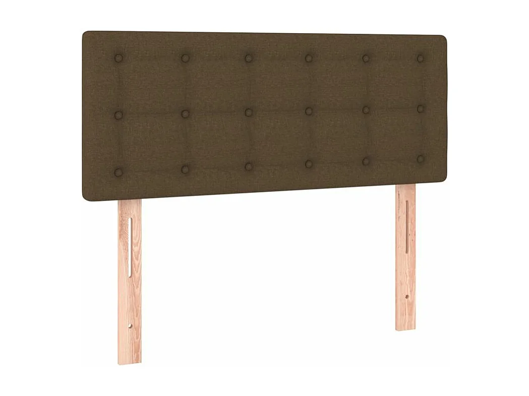 Sommier à lattes de lit et matelas et LED Marron foncé 90x200