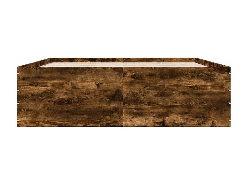 Cadre de lit chêne fumé 150x200 bois d'ingénierie