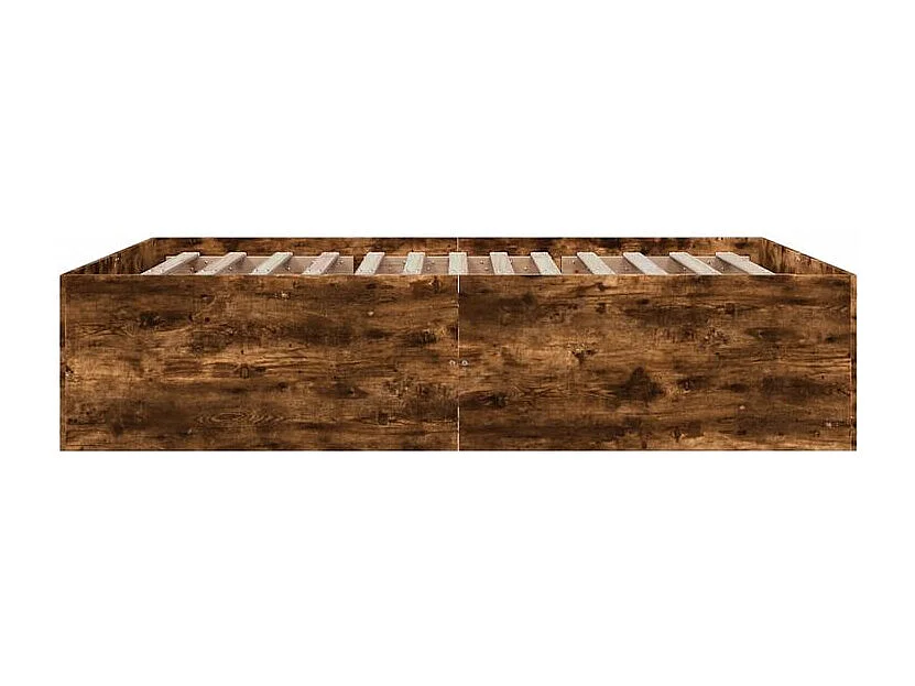 Cadre de lit chêne fumé 150x200 bois d'ingénierie