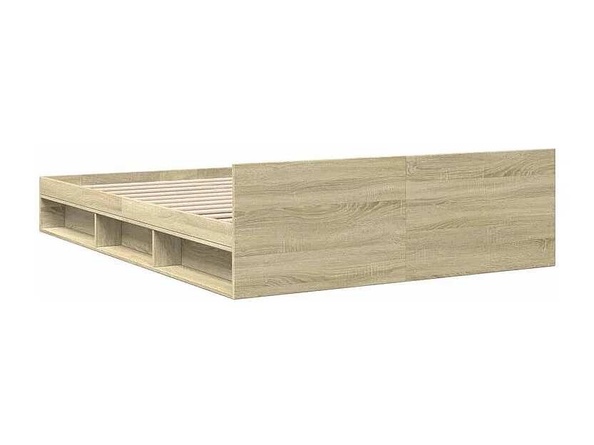 Cadre de lit et tiroirs chêne sonoma 120x190 bois ingénierie