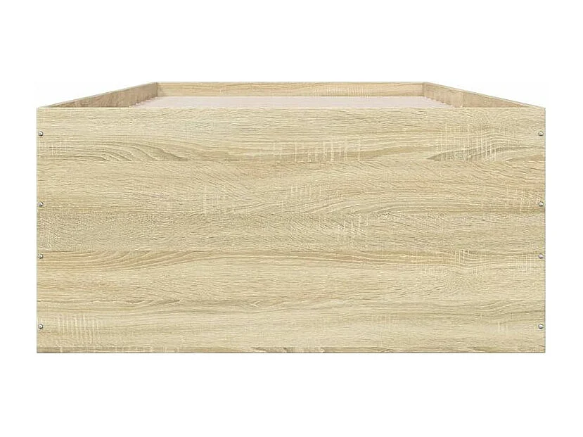 Cadre de lit chêne sonoma 100x200 bois d'ingénierie