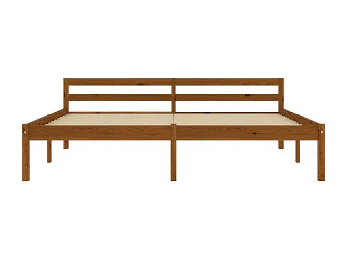Lit adulte pin massif foncé Dorma 180x200