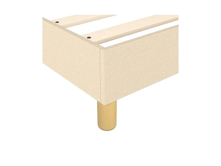 Sommier à lattes de lit avec matelas Crème 120x200 Tissu