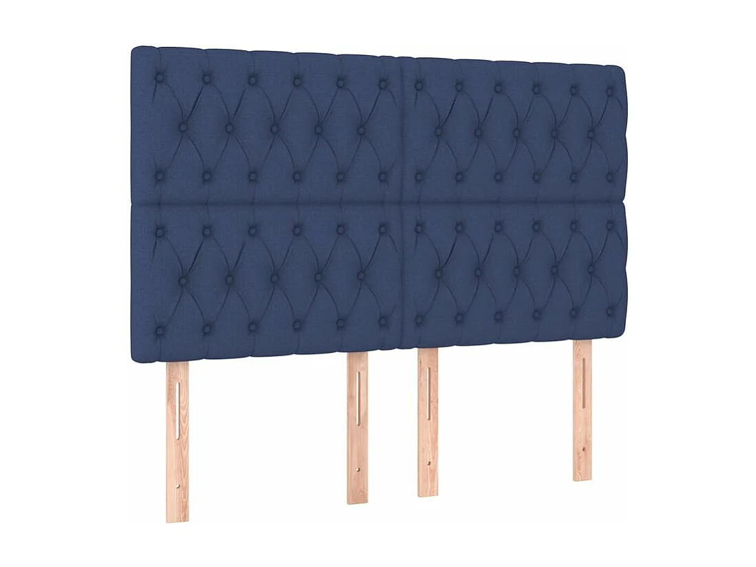 Sommier à lattes de lit avec matelas Bleu 160x200 Tissu