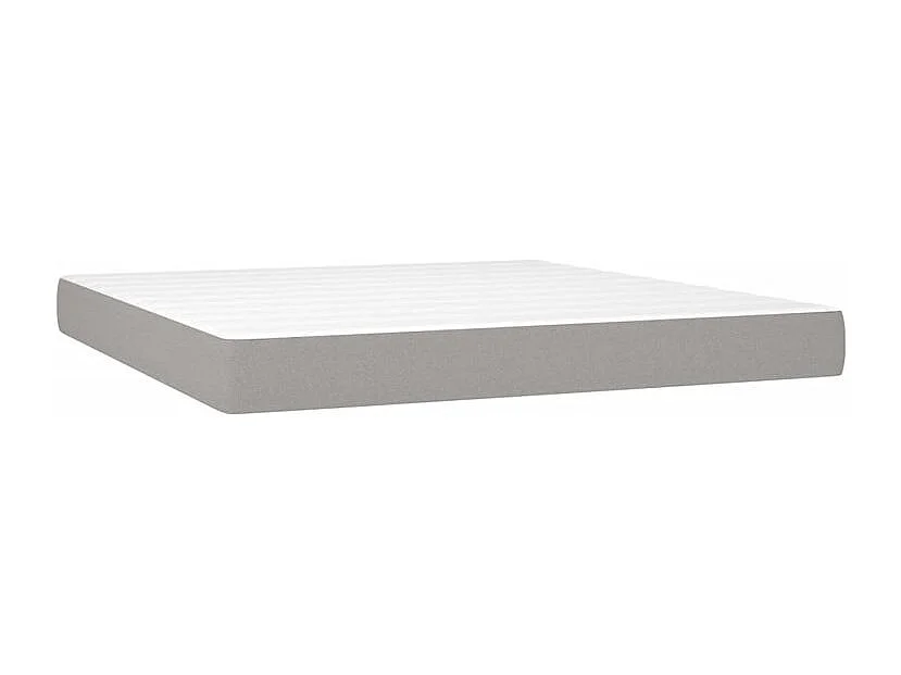 Sommier à lattes de lit avec matelas Gris clair 160x200 Tissu