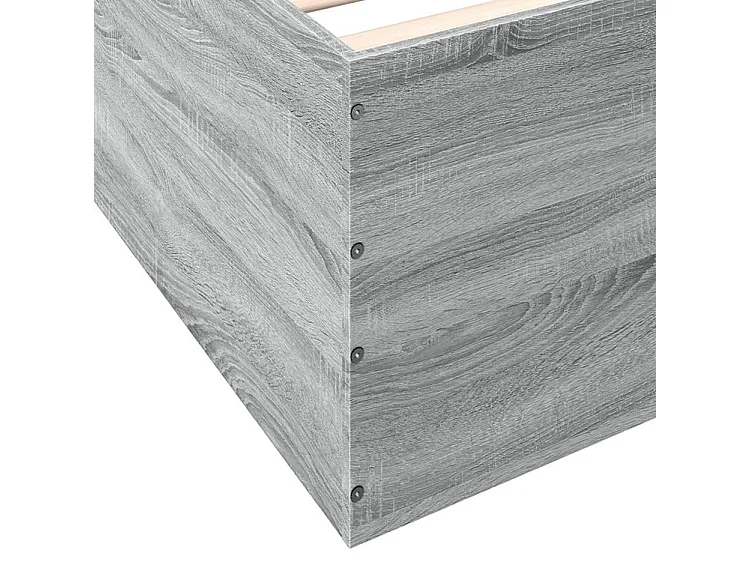 Cadre de lit sonoma gris 90x190 bois d'ingénierie