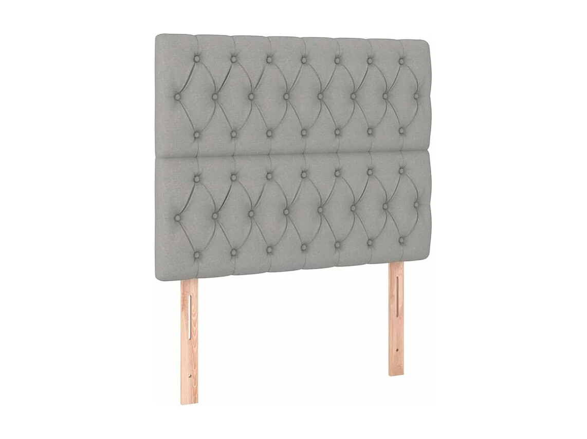Sommier à lattes de lit avec matelas et LED Gris clair 90x200