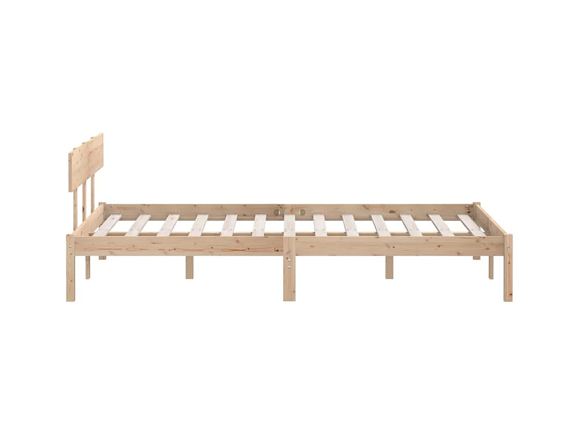 Lit Bois de pin massif 140x190 Natura