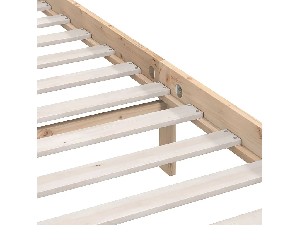 Lit Bois de pin massif 140x190 Natura