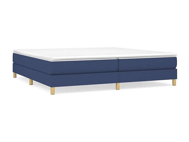 Sommier à lattes de lit avec matelas Bleu 200x200 Tissu