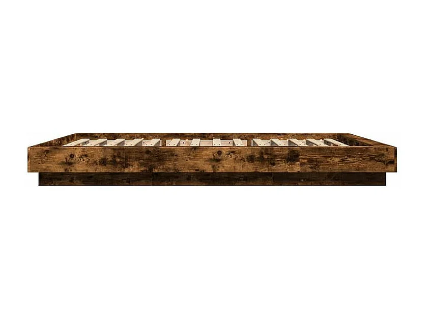 Cadre de lit chêne fumé 120x200 bois d'ingénierie