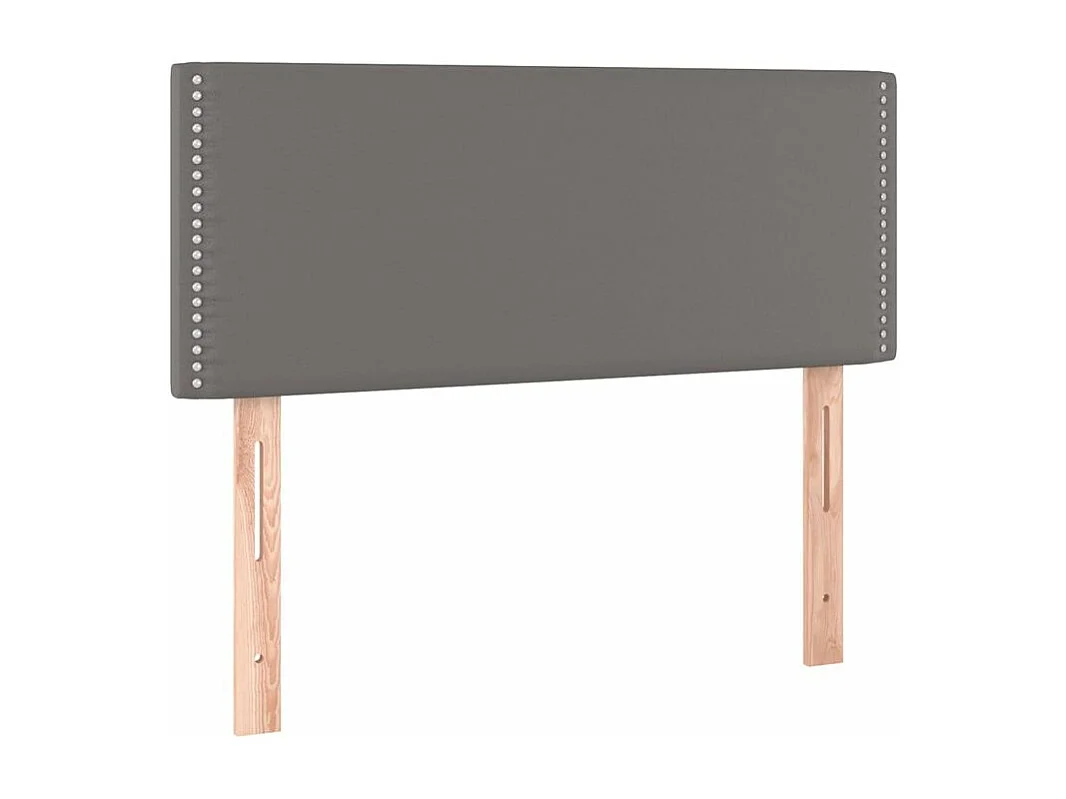 Sommier à lattes de lit avec matelas Gris 80x200 Similicuir