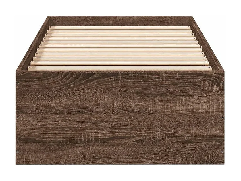 Cadre de lit chêne marron 90x200 bois d'ingénierie