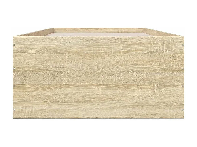 Cadre de lit chêne sonoma 75x190 bois d'ingénierie