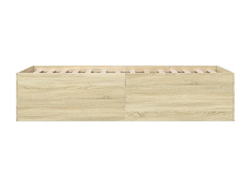 Cadre de lit chêne sonoma 75x190 bois d'ingénierie