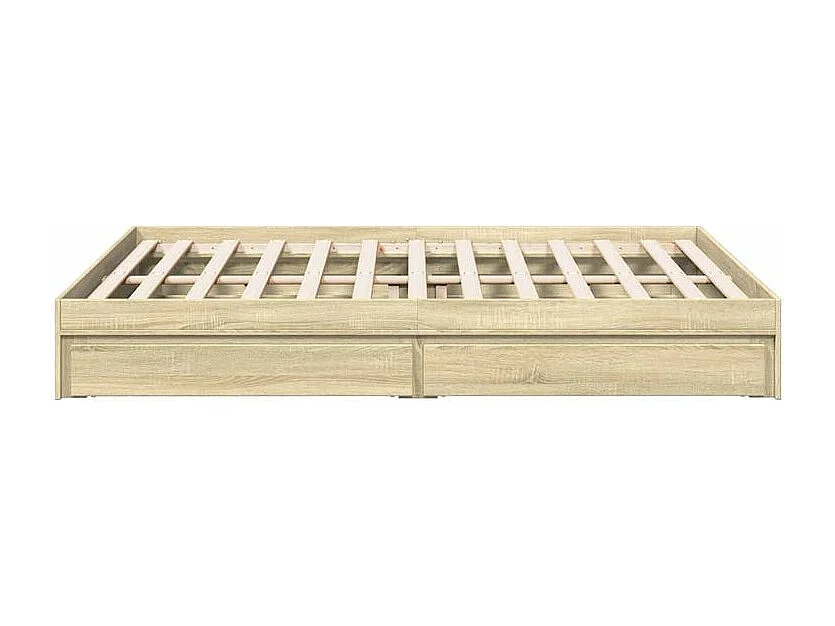 Cadre de lit et tiroirs chêne sonoma 150x200 bois ingénierie