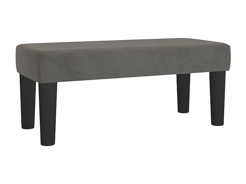 Sommier à lattes de lit et matelas Gris foncé 90x200 Velours