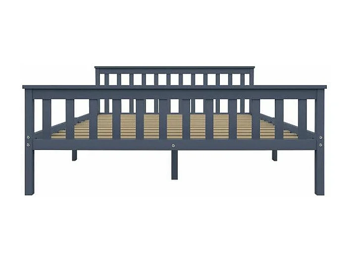 Lit adulte pin massif gris Karibou 160x200