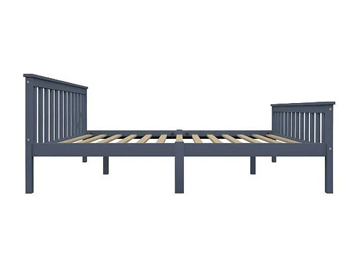 Lit adulte pin massif gris Karibou 160x200