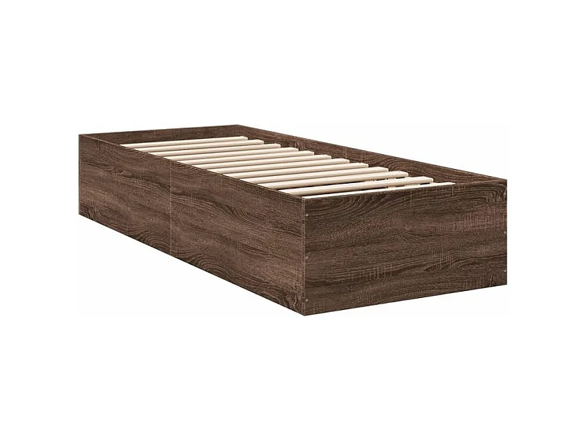 Cadre de lit chêne marron 90x190 bois d'ingénierie