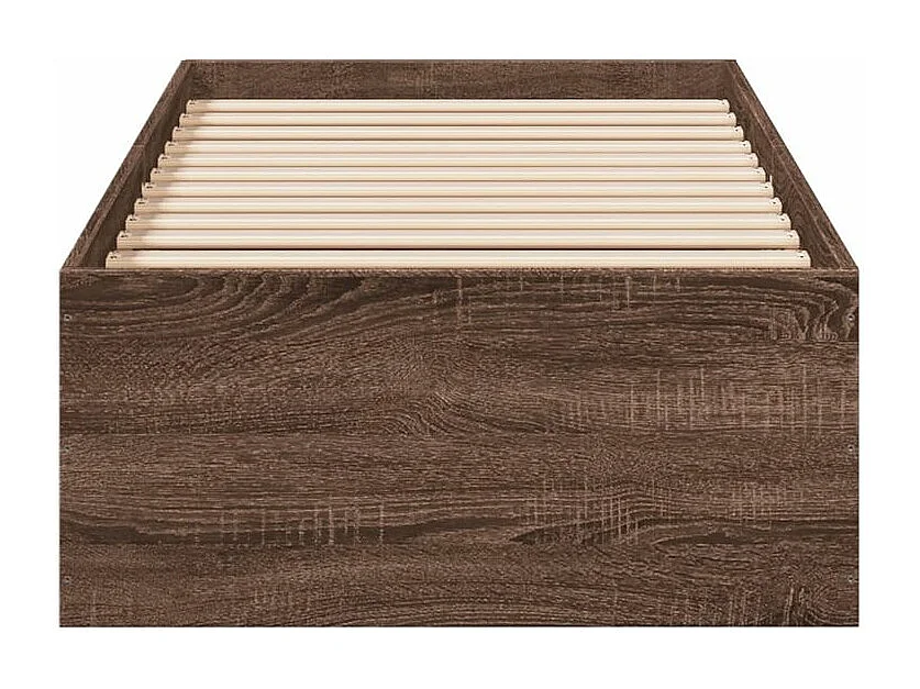 Cadre de lit chêne marron 90x190 bois d'ingénierie