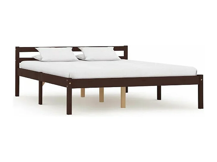 Lit adulte pin massif marron Dorma 140x200