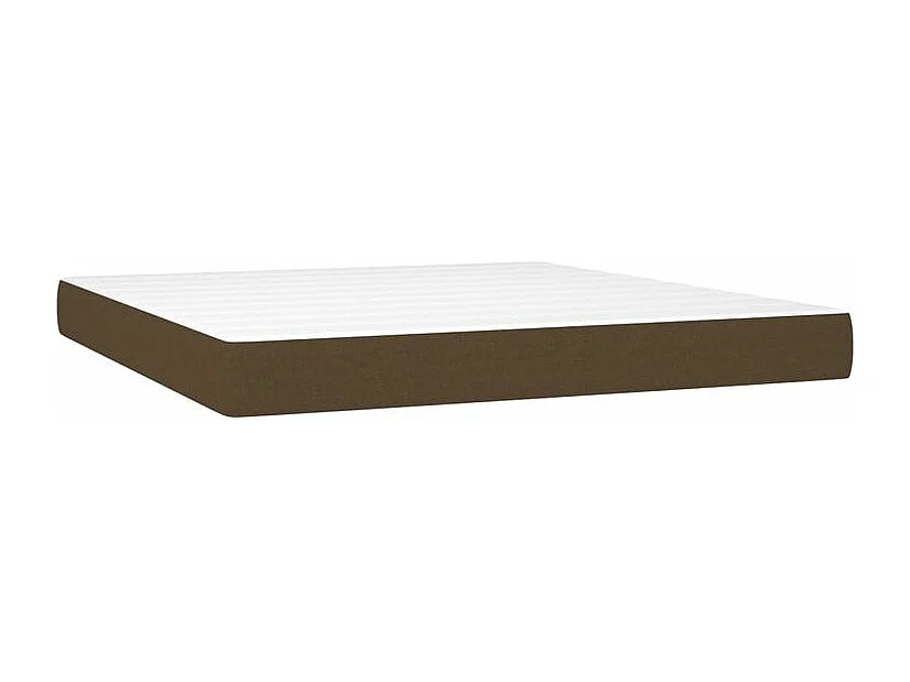 Sommier à lattes de lit matelas et LED Marron foncé 160x200