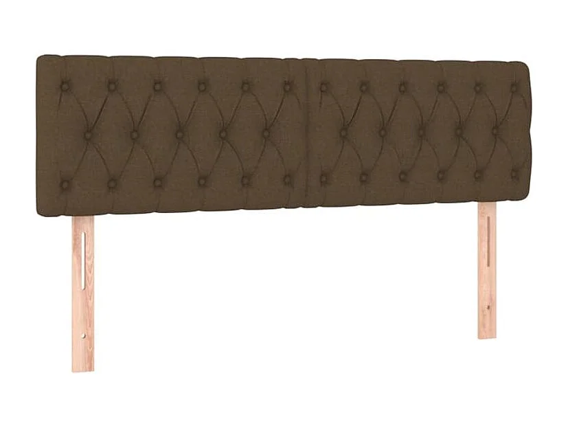 Sommier à lattes de lit matelas et LED Marron foncé 160x200