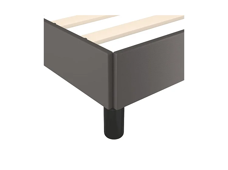 Bedframe kunstleer grijs 140x190 cm