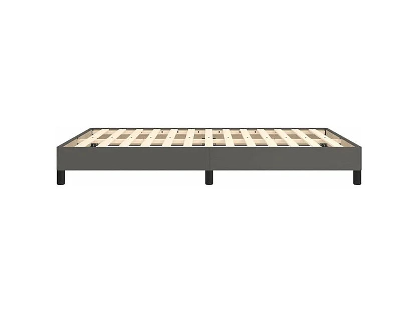 Bedframe kunstleer grijs 140x190 cm