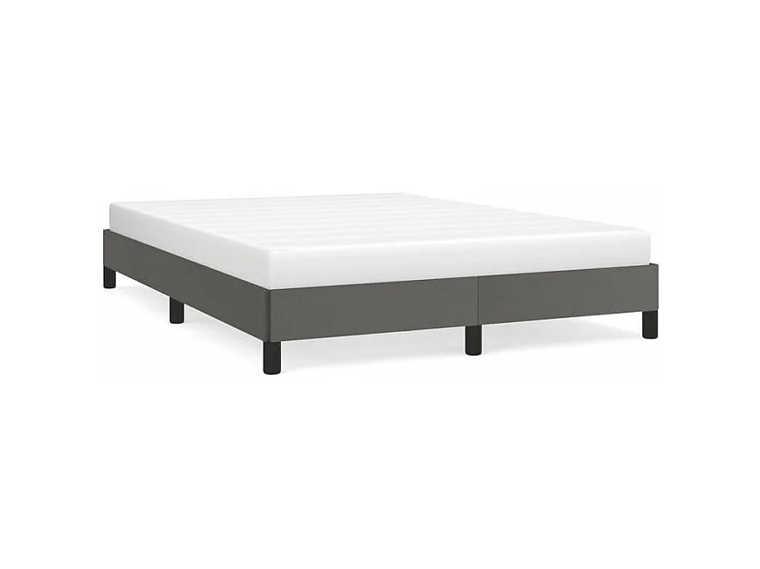 Bedframe kunstleer grijs 140x190 cm