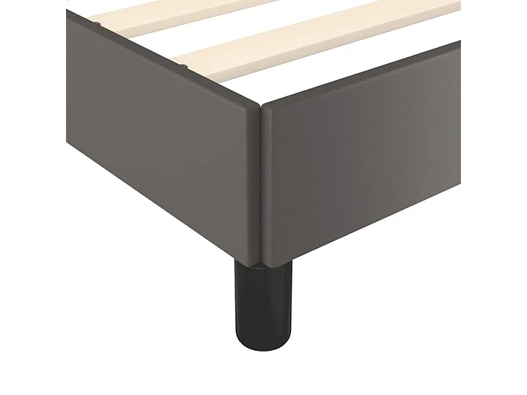 Cadre de lit Gris 140x190 Similicuir