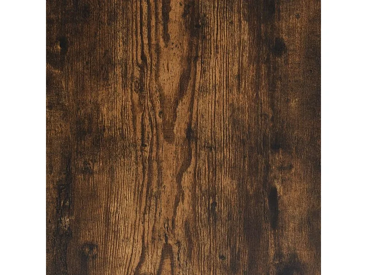 Cadre de lit chêne fumé 150x200 bois d'ingénierie et métal