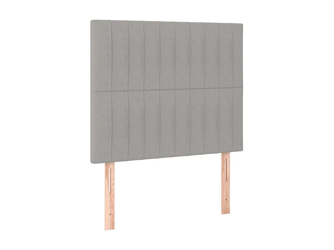 Sommier à lattes de lit et matelas et LED Gris clair 90x190