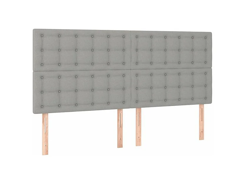 Sommier à lattes de lit avec matelas Gris clair 180x200 Tissu