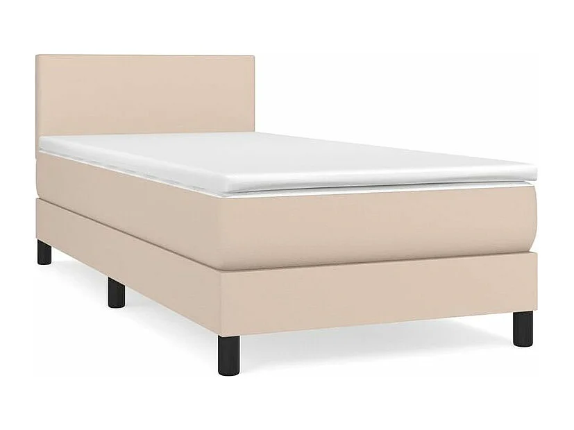 Sommier à lattes de lit avec matelas Cappuccino 90x200